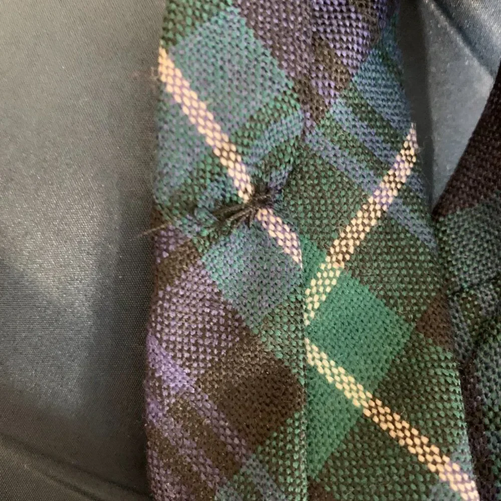 Ingles Buchan Scotland Plaid Wool Tie